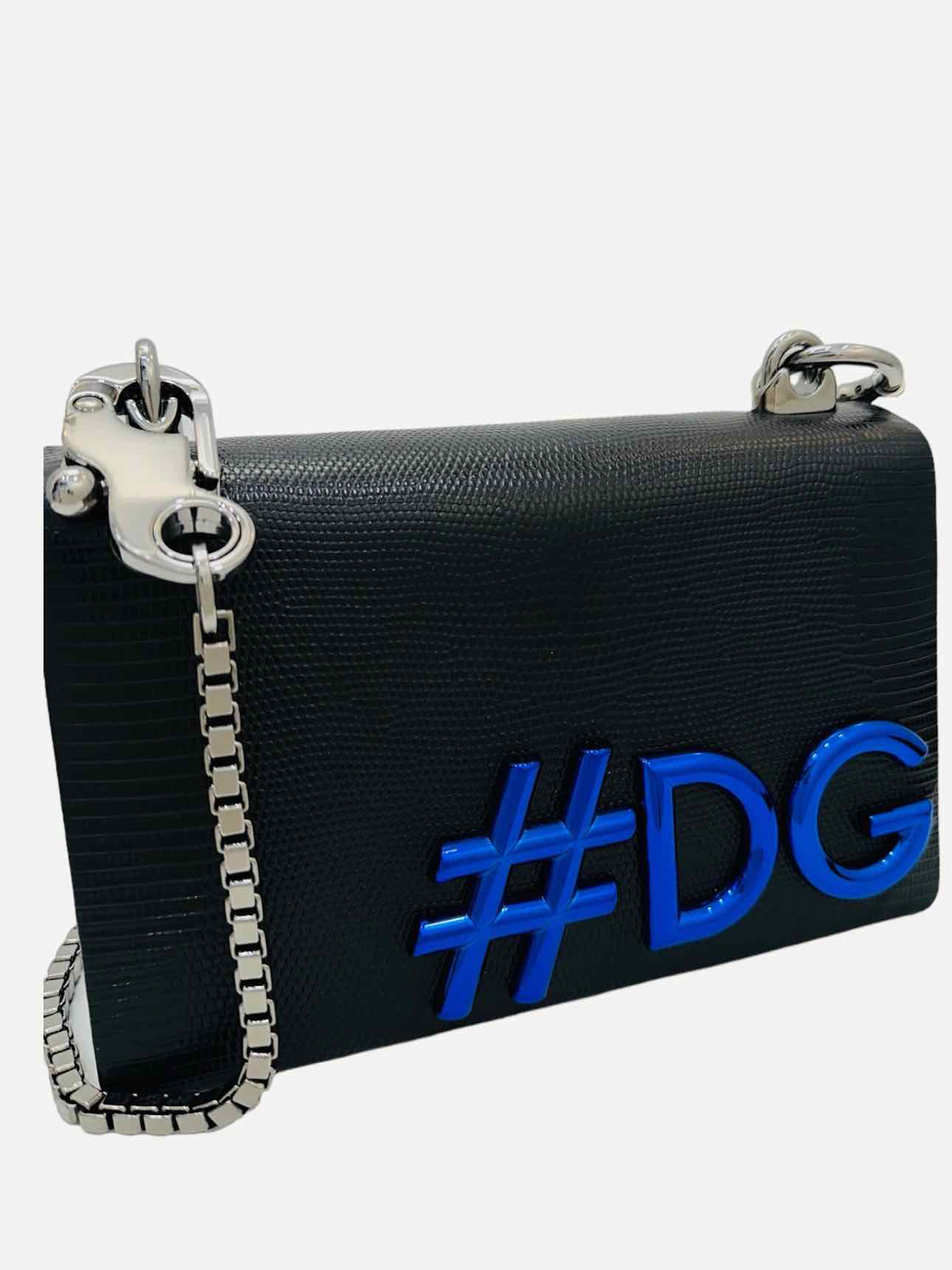 DOLCE & GABBANA Black & Blue Shoulder Bag