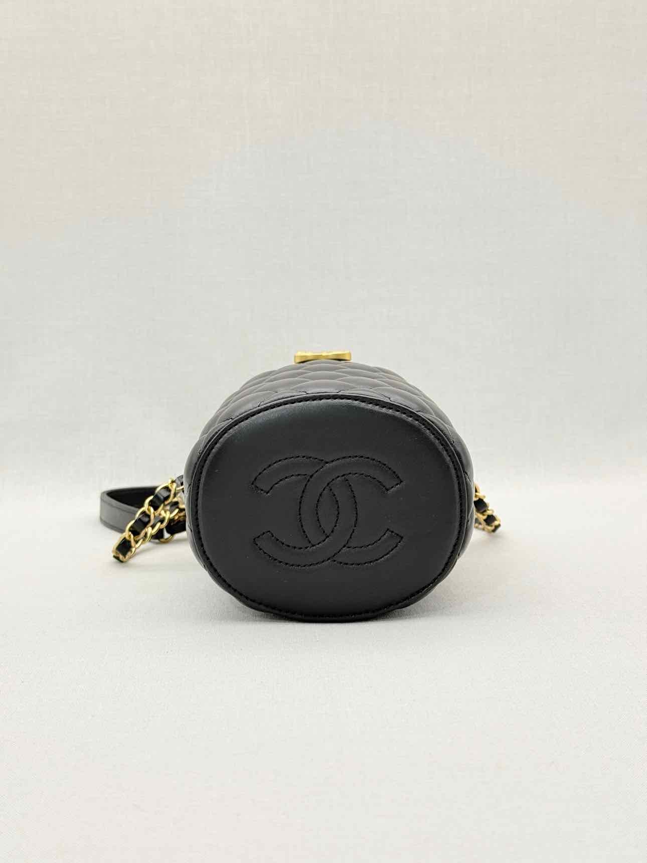 CHANEL Crown Box Black Quilted Vanity Case
