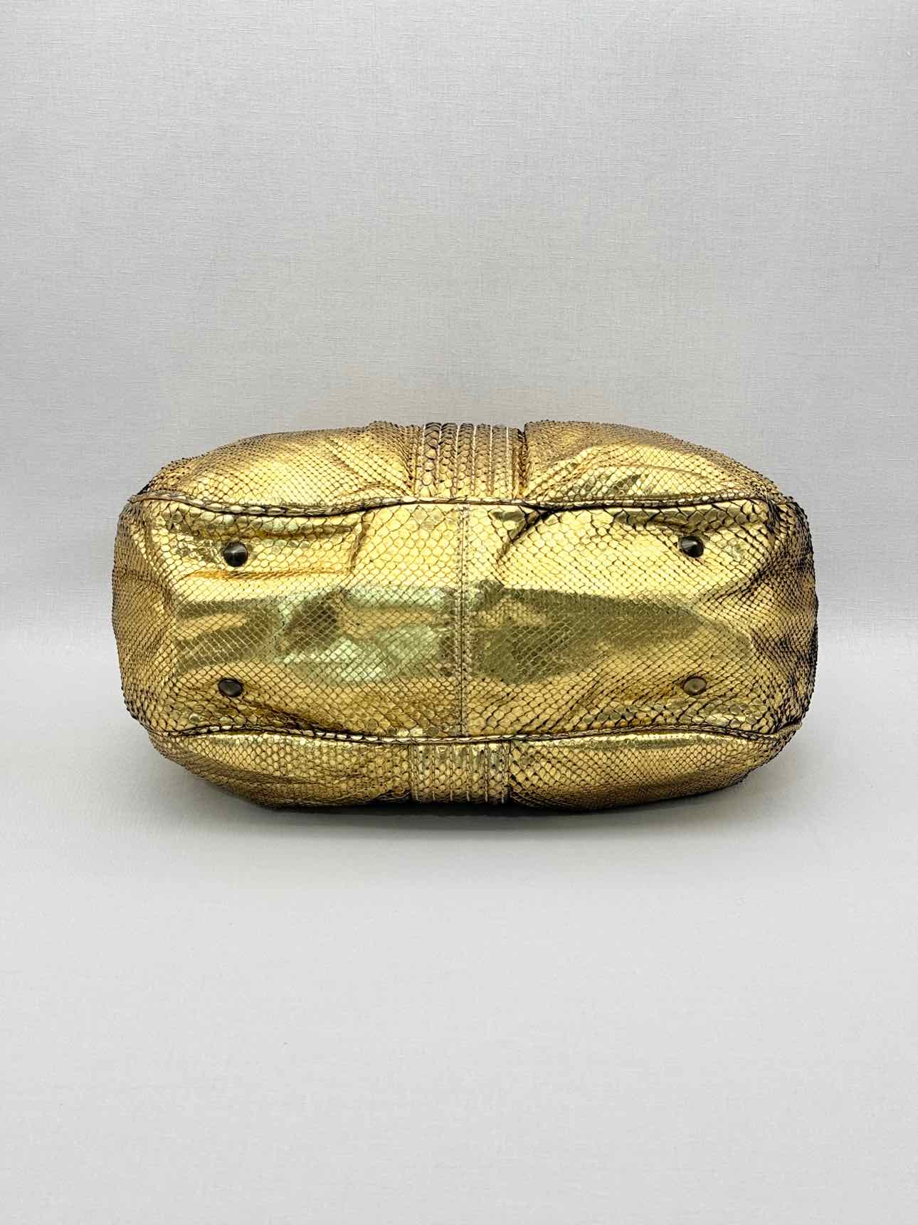 LARA BOHINC Lunar Eclipse Metallic Gold Top Handle