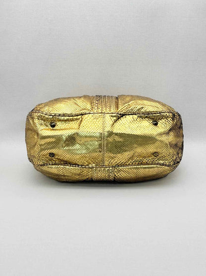 LARA BOHINC Lunar Eclipse Metallic Gold Top Handle