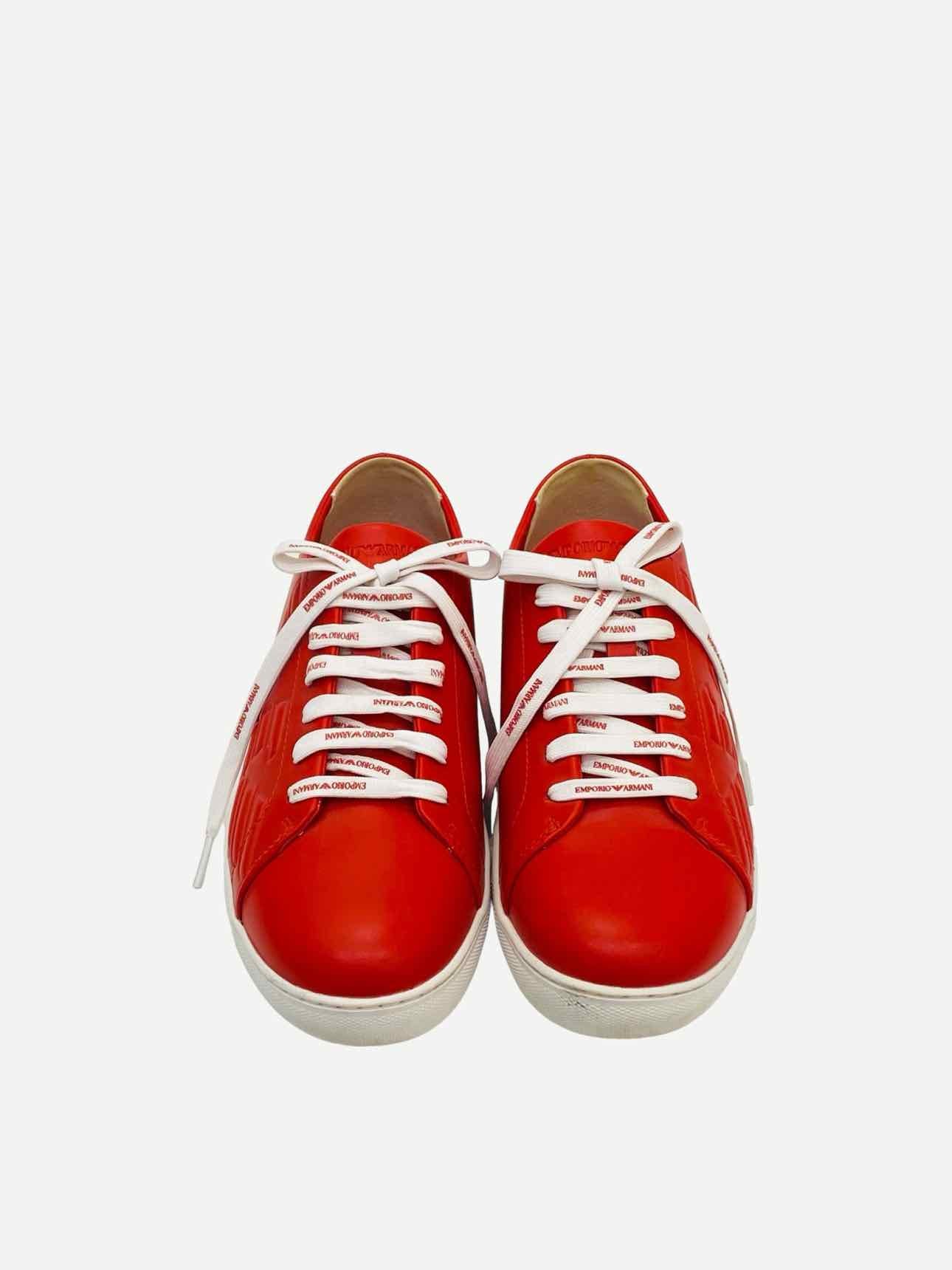 EMPORIO ARMANI Red & White Sneakers 40