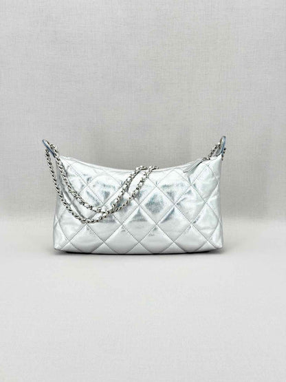 CHANEL Metallic Silver Hobo bag