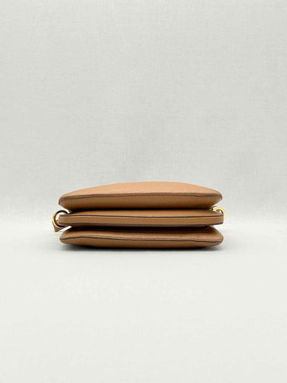 PRADA Logo-Strap Brown Shoulder Bag