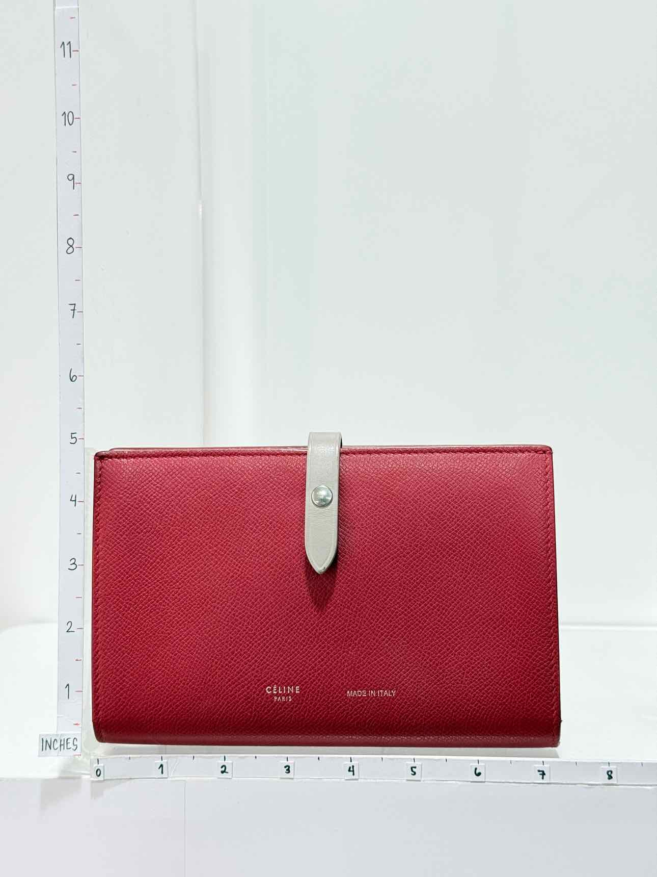 CELINE Red & Beige Continental Wallet
