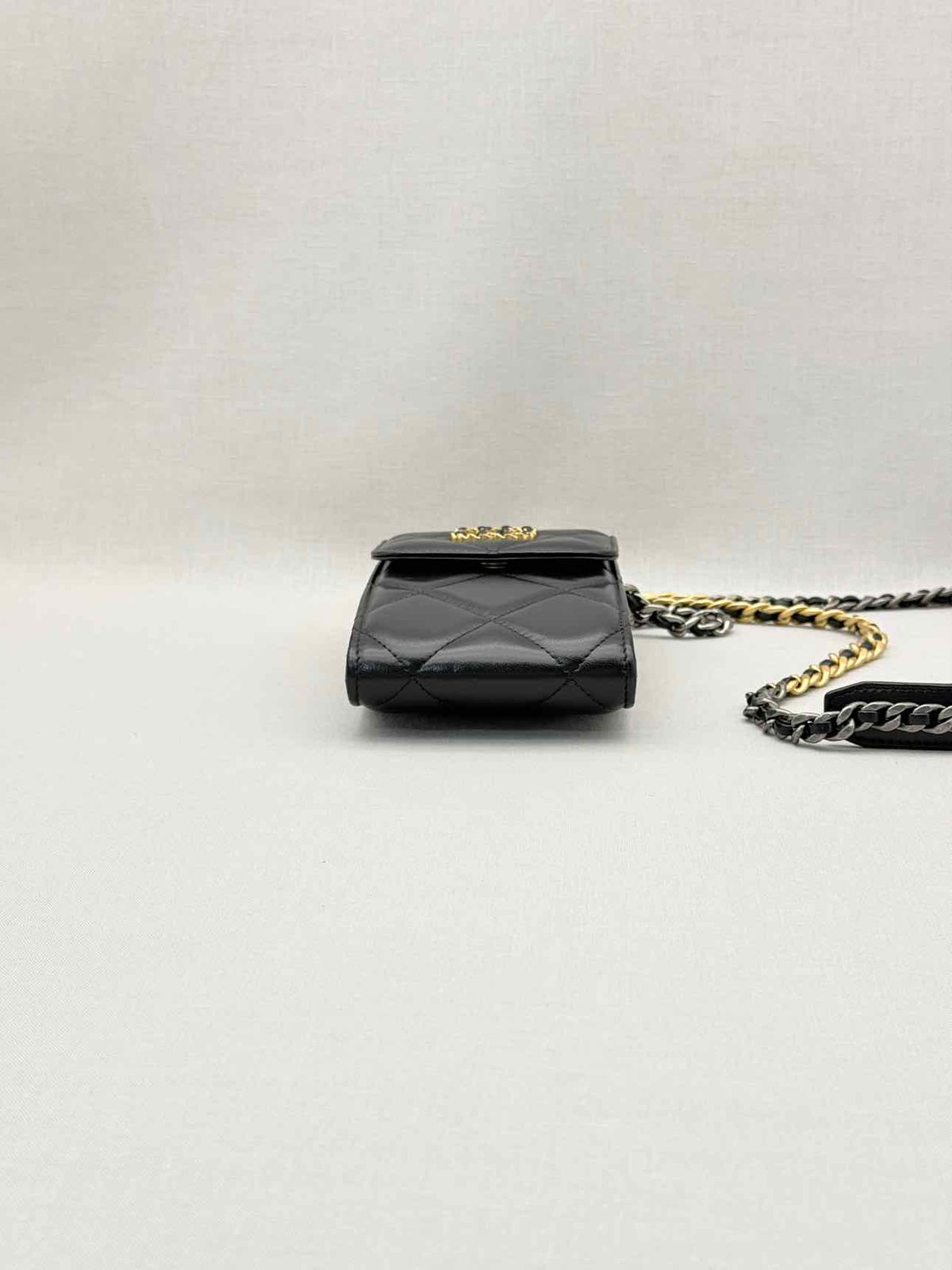 CHANEL Black Quilted Phone case
