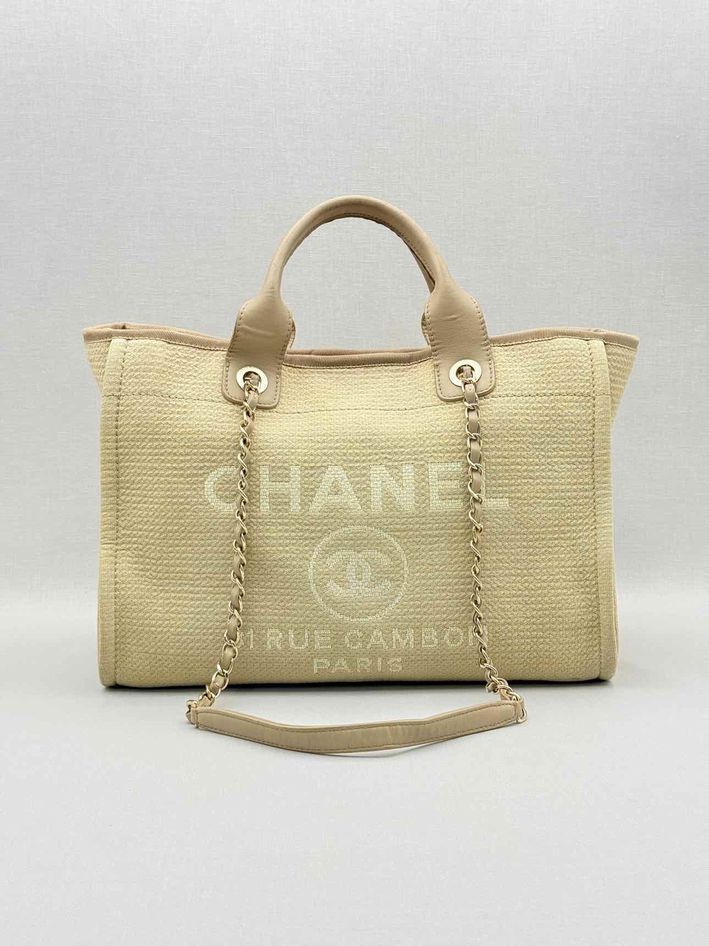CHANEL Deauville Beige Tote Bag