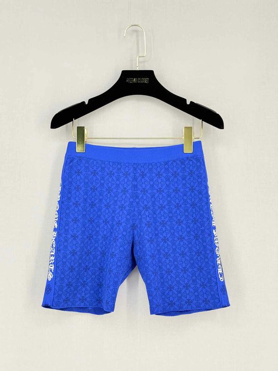 CHROME HEARTS Blue Monogram Size Small Shorts