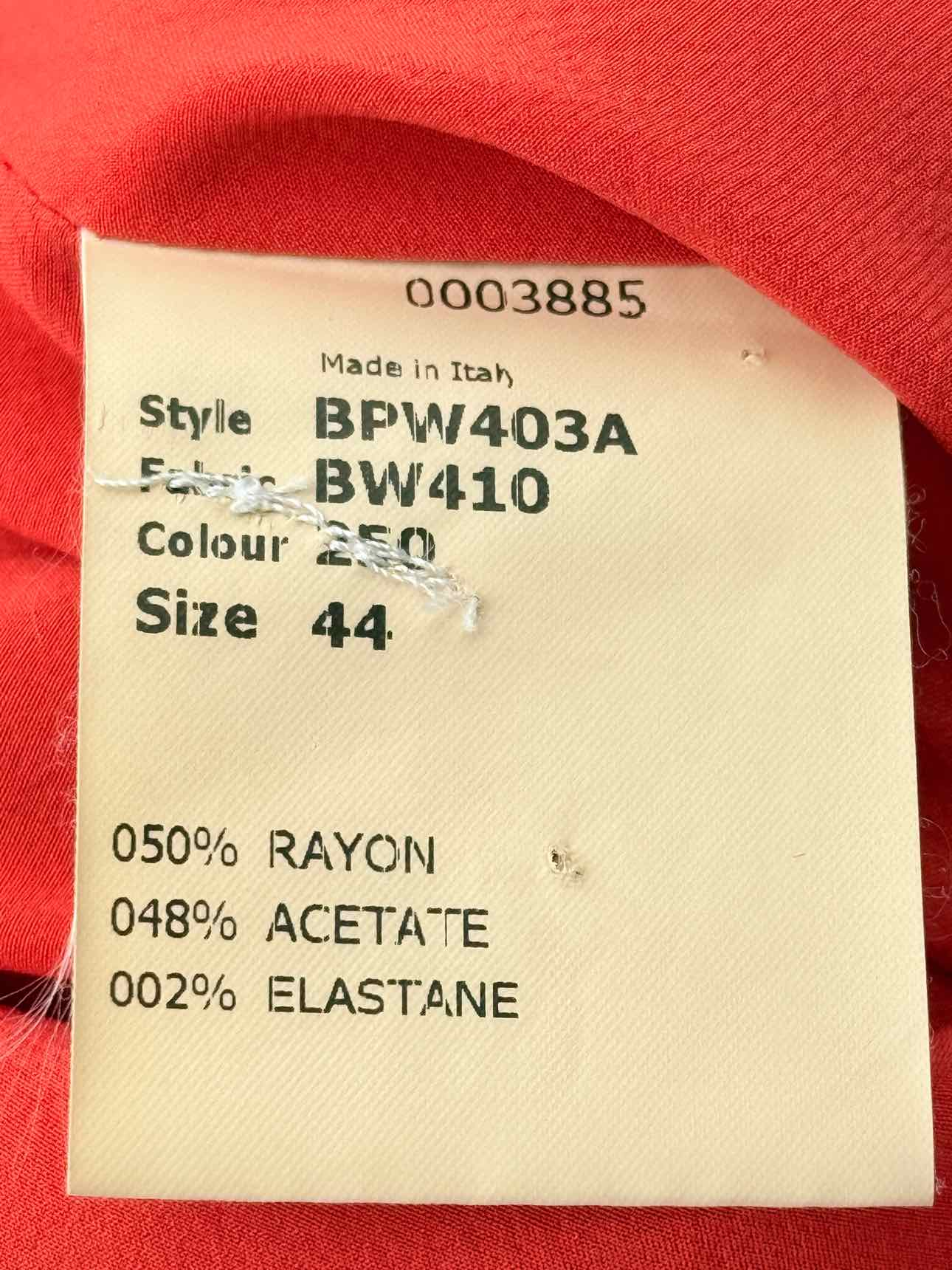 ANTONIO BERARDI Orange Size Large Knee Length Dress