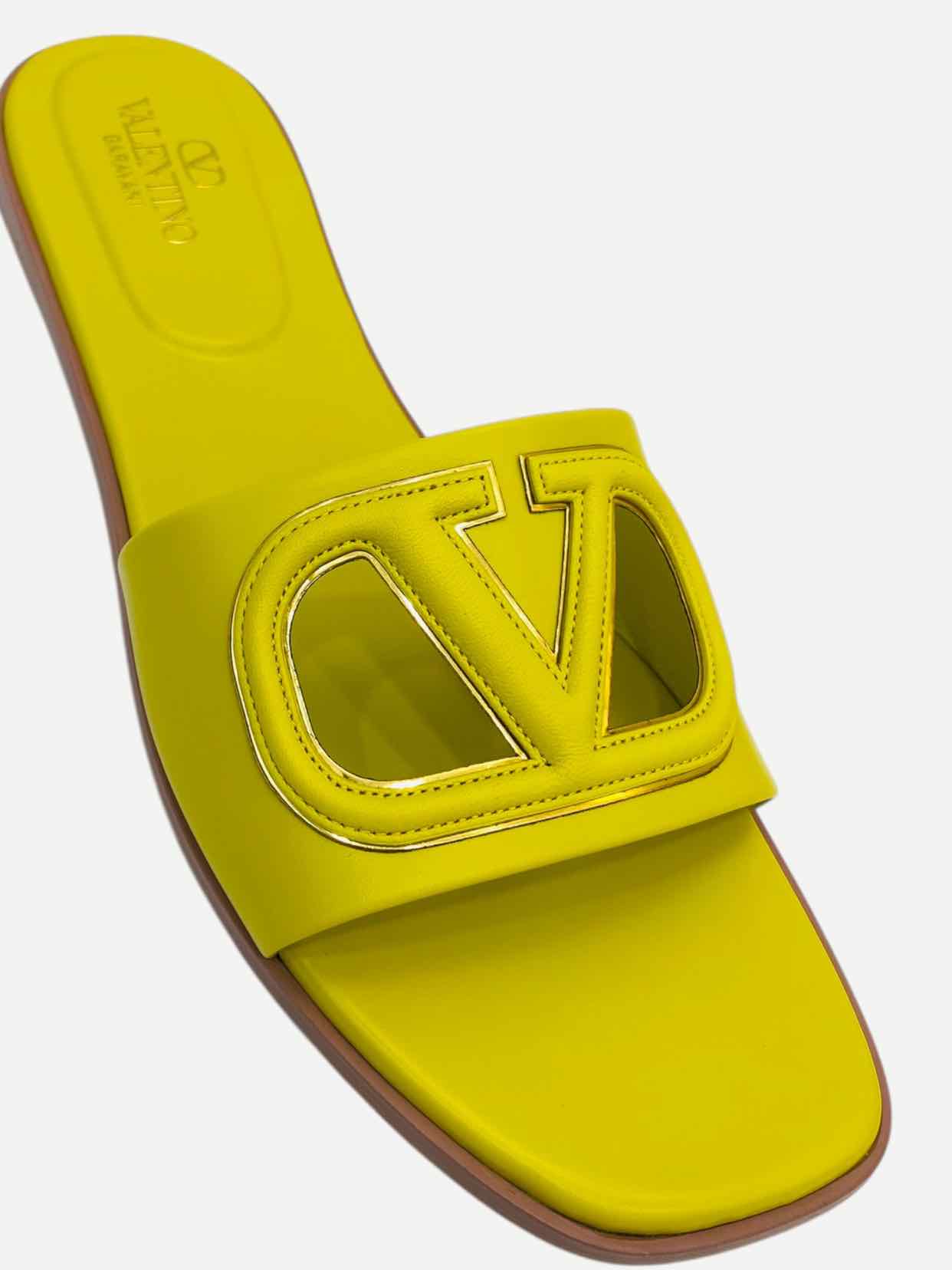 VALENTINO Vlogo Yellow Sandals 42