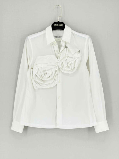 COMME DES GARCON 3D Rose White Size XSmall Shirt