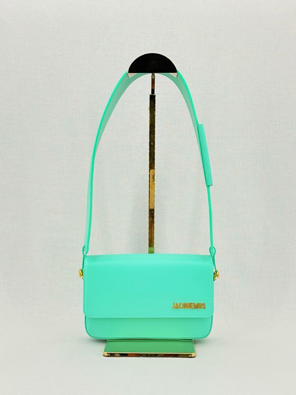 JACQUEMUS Le Carinu Turquoise Shoulder Bag