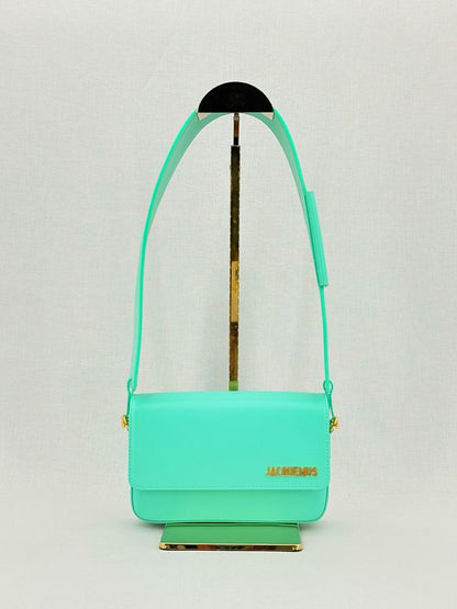 JACQUEMUS Le Carinu Turquoise Shoulder Bag
