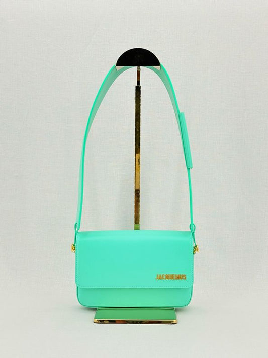 JACQUEMUS Le Carinu Turquoise Shoulder Bag