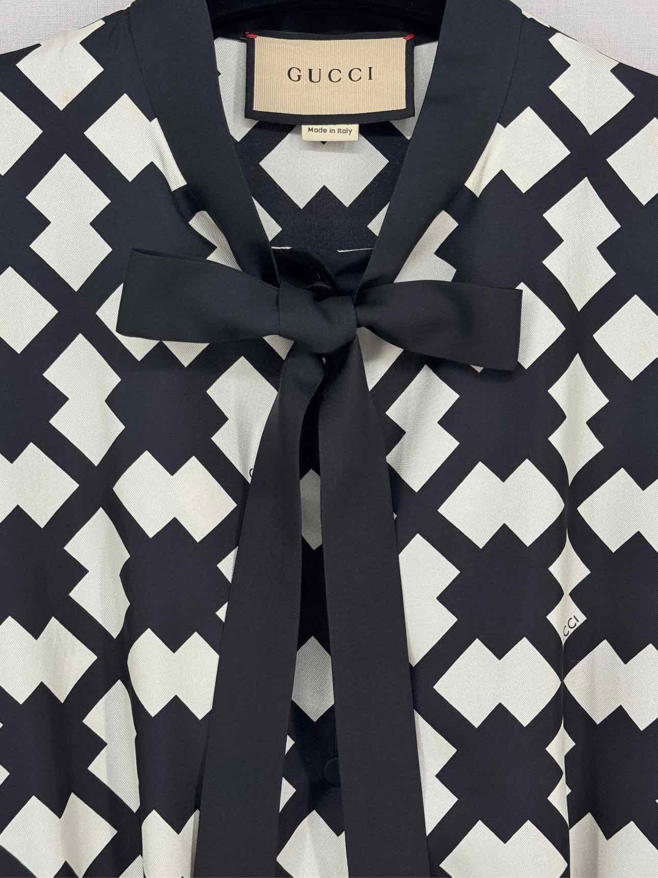 GUCCI Rhombus Black & White Size US 8 Long Dress
