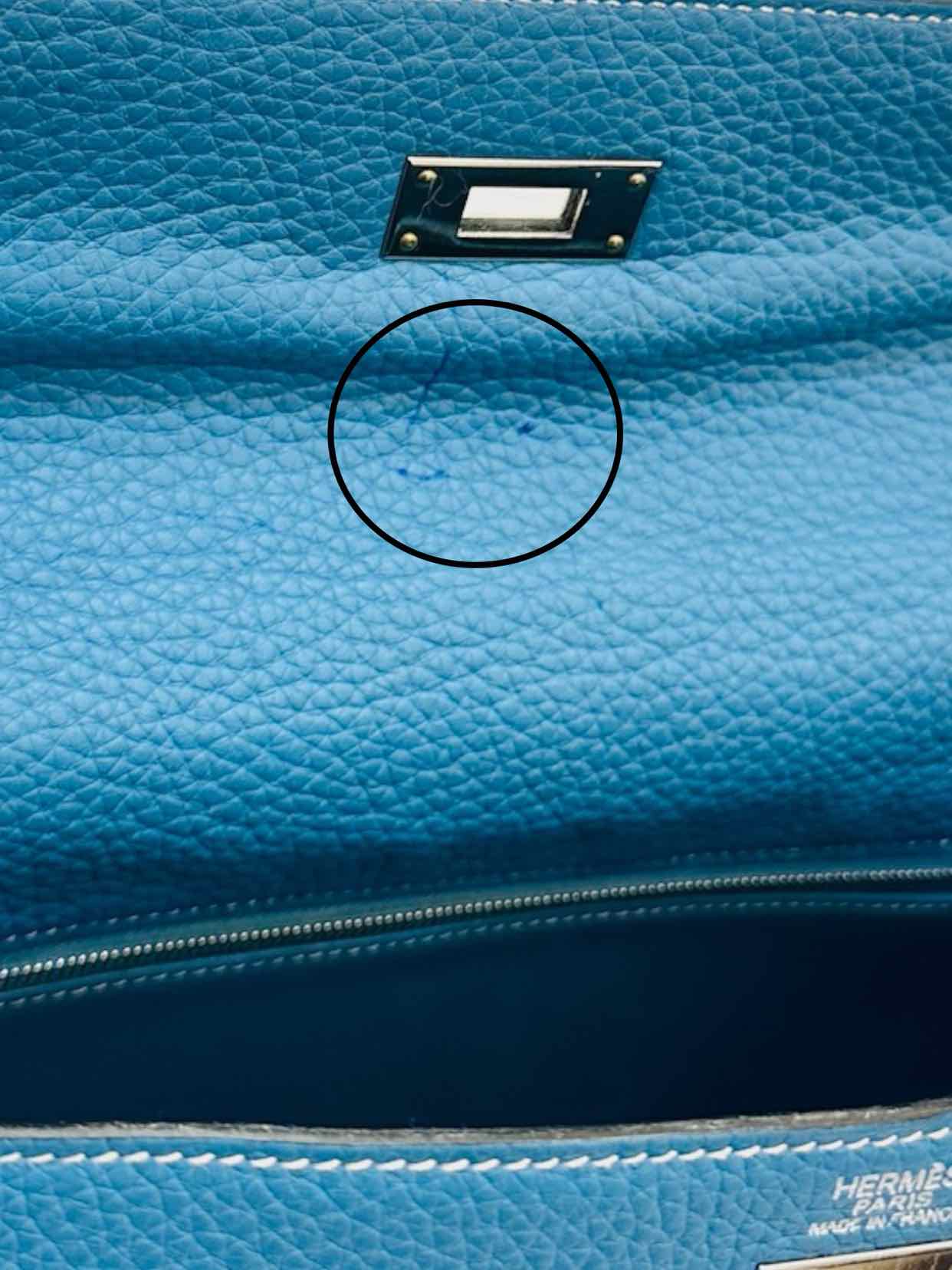 HERMES Kelly Bleu Jean Top Handle