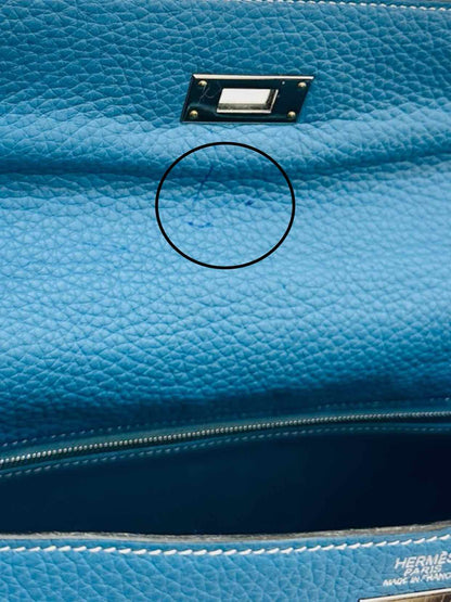 HERMES Kelly Bleu Jean Top Handle