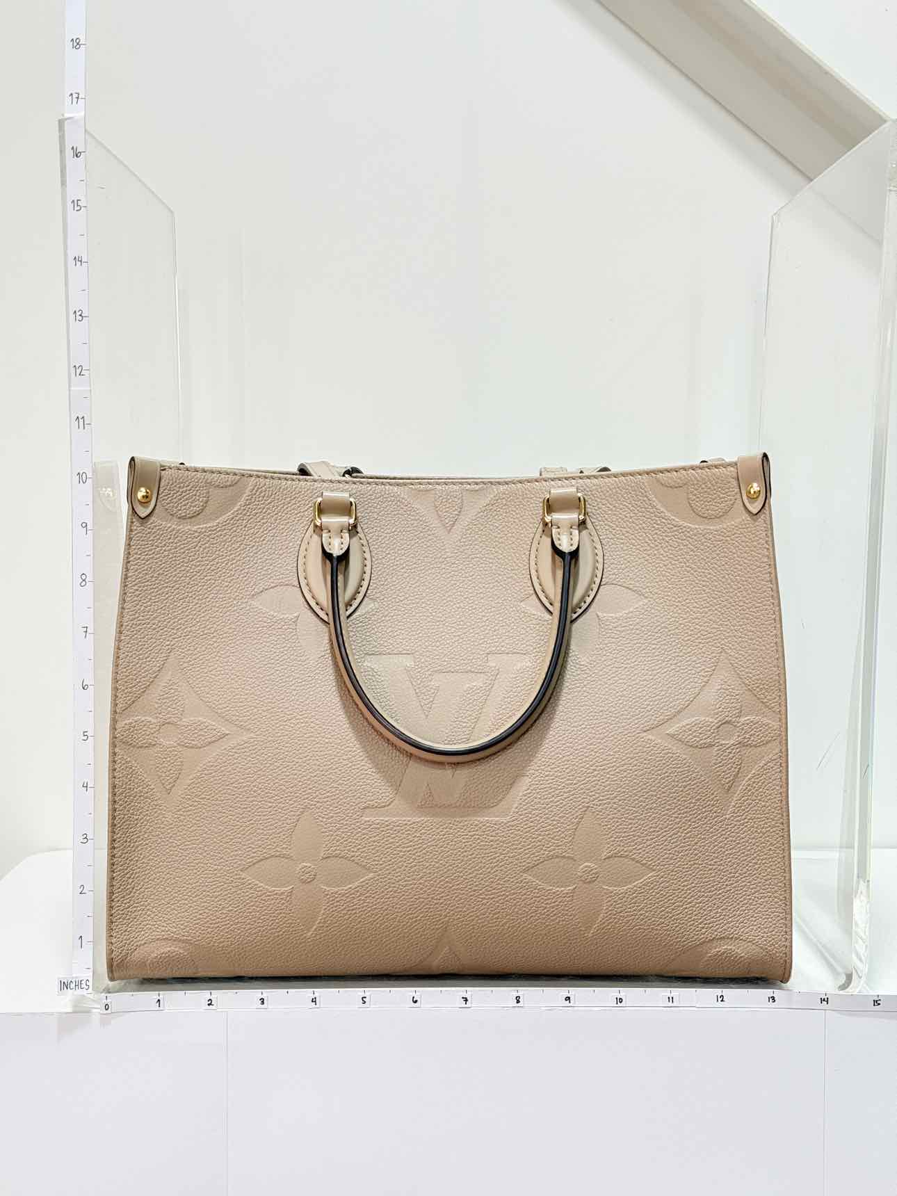 LOUIS VUITTON Onthego Cream Monogram Empriente Tote Bag