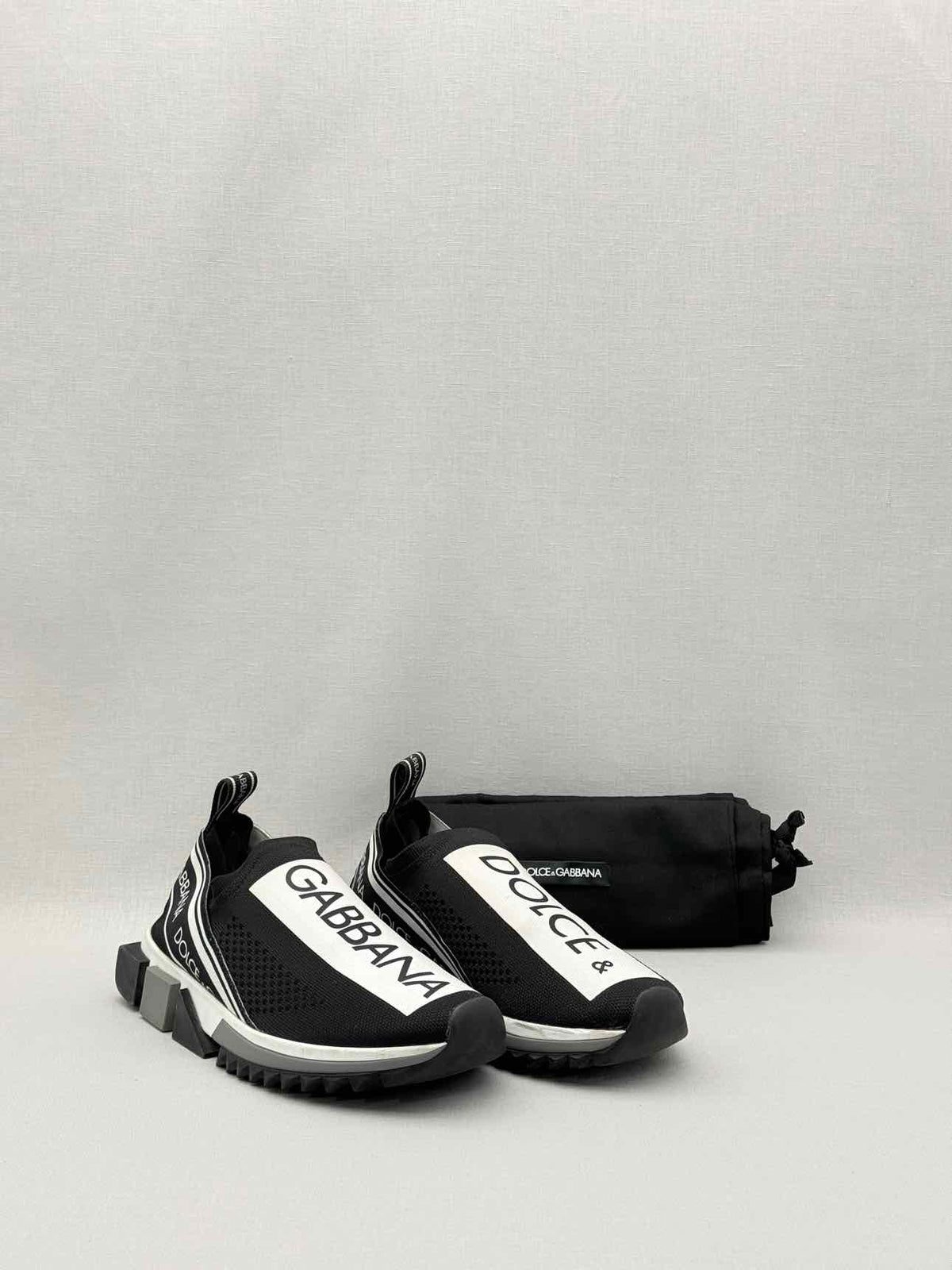 DOLCE & GABBANA Black & White Size EU 38.5 Sneakers