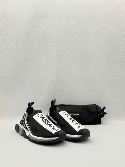 DOLCE & GABBANA Black & White Size EU 38.5 Sneakers