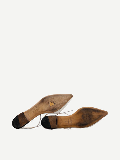 JIMMY CHOO Erin White Flats 40 Reems Closet