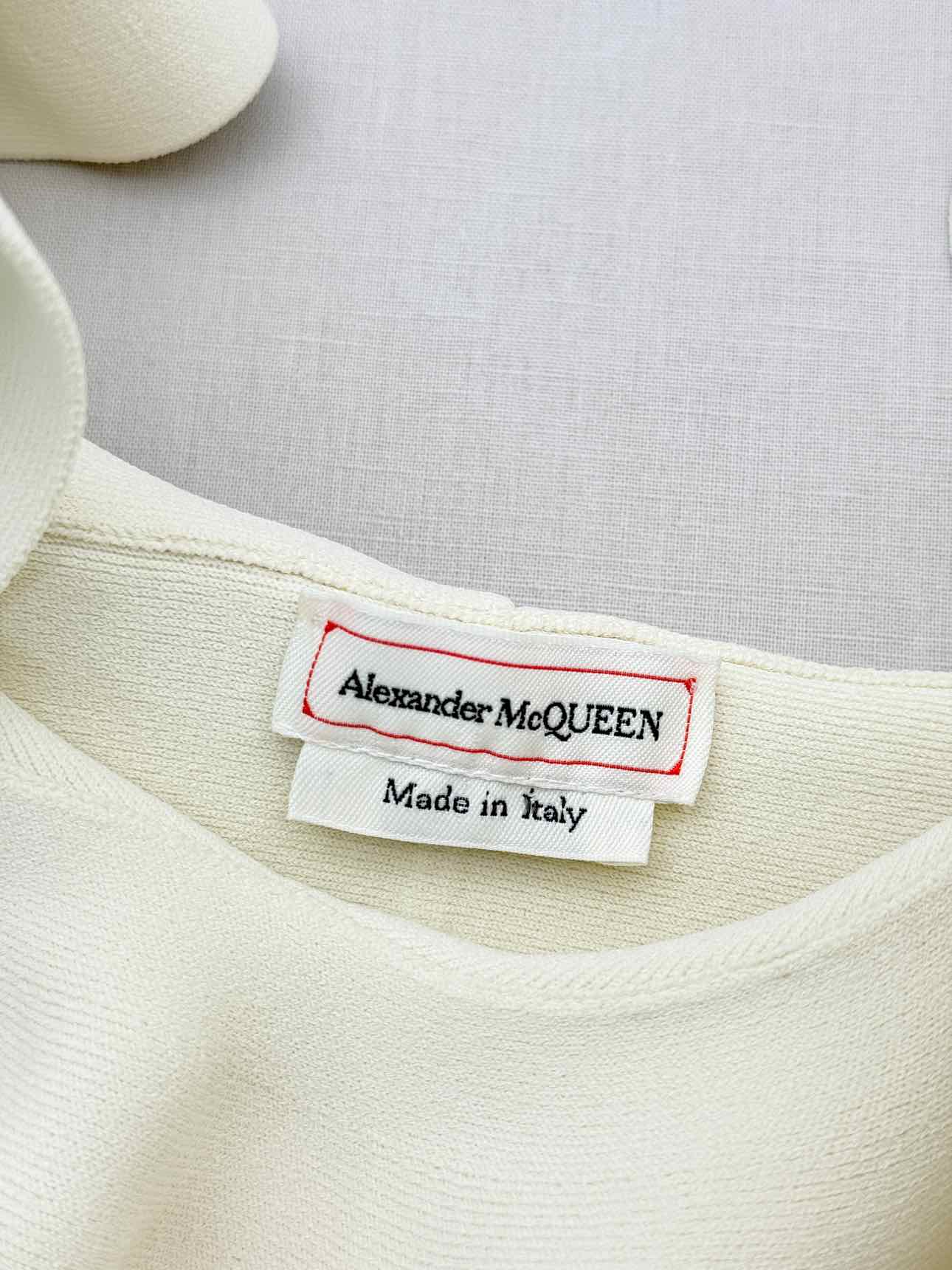 ALEXANDER MCQUEEN Cream Size Small Tank Top