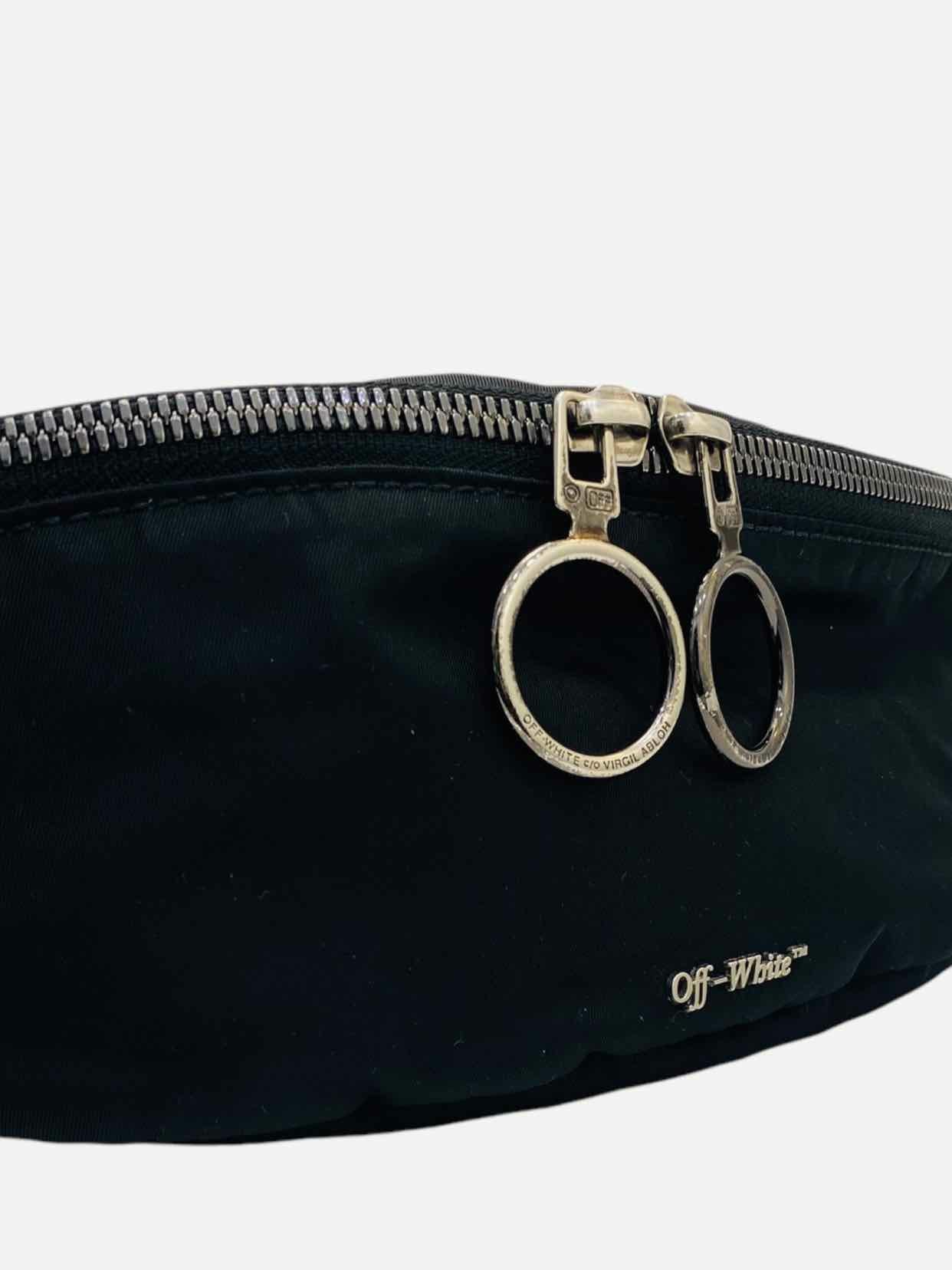 OFF-WHITE Nylon Black & Yellow Belt Bag