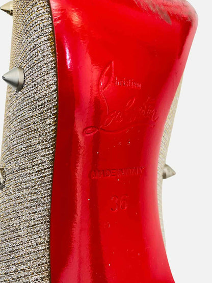 CHRISTIAN LOUBOUTIN Spikes Gold Size EU 36 Pumps