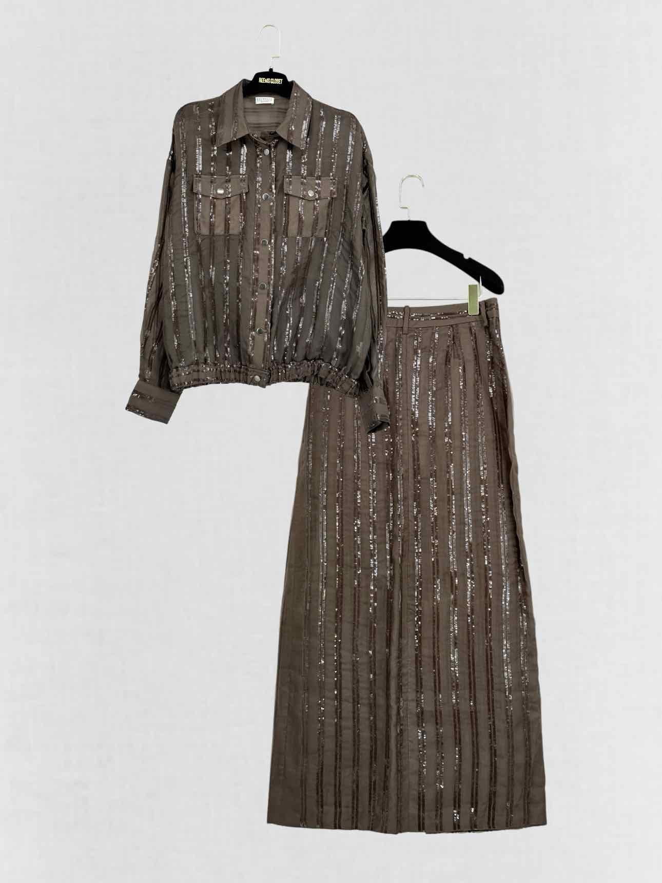 BRUNELLO CUCINELLI Brown Size US 4 Outfit Set