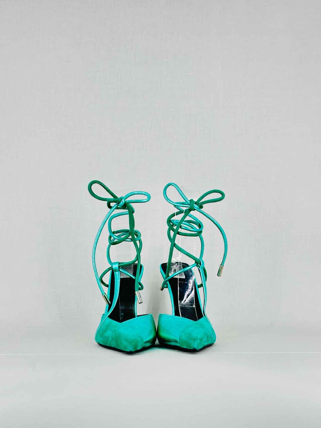 PACIOTTI Turquoise Size EU 38 Heeled Sandals