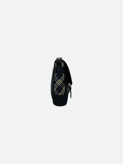 BURBERRY Nylon Black Nova Check Shoulder Bag