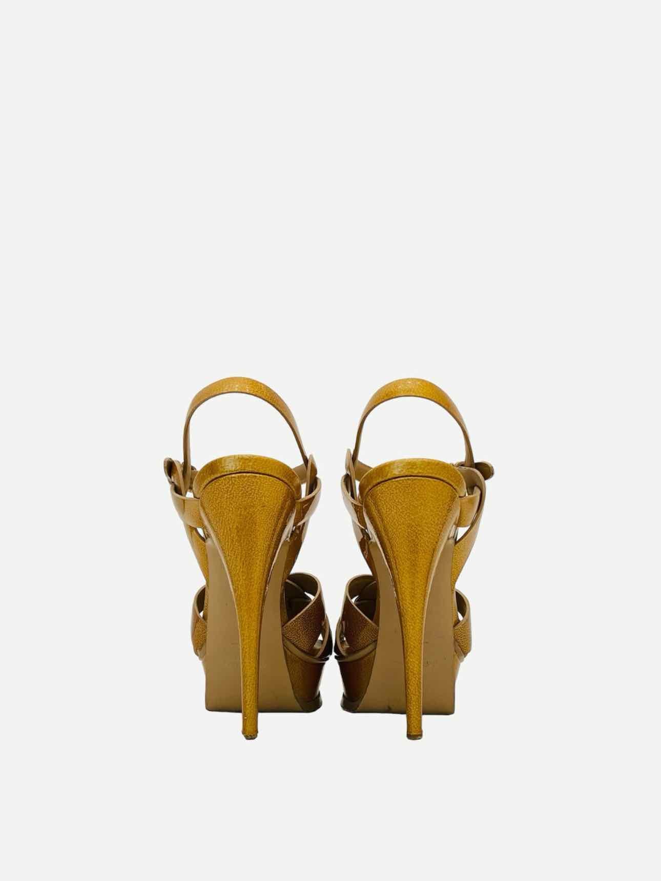 YVES SAINT LAURENT Tribute Gold Heeled Sandals