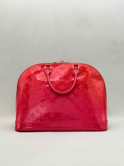 LOUIS VUITTON Alma Red Monogram Top Handle