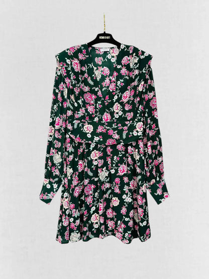 CLAUDIE PIERLOT Blouson Floral Size US 8 Short Dress