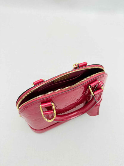 LOUIS VUITTON Alma Red Monogram Top Handle