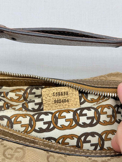GUCCI Princy Brown & Bronze GG Monogram Hobo bag
