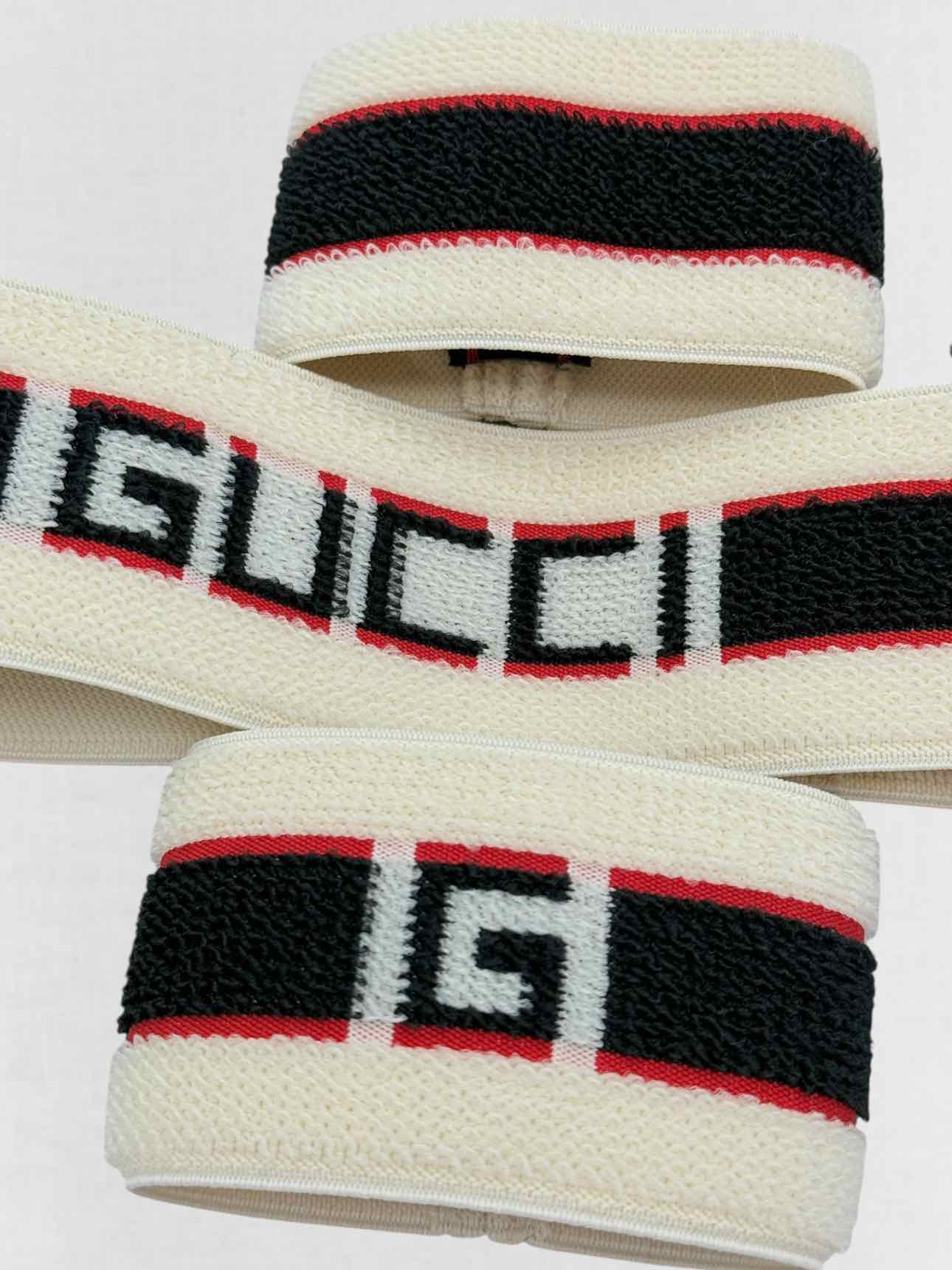 GUCCI Cream & Black Headband & Wrist Cuffs