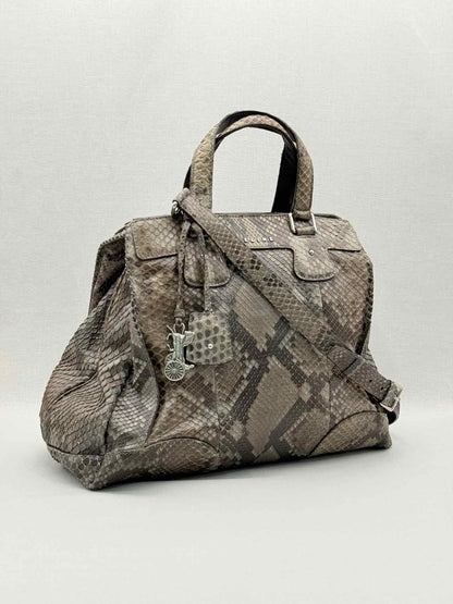 CELINE Vintage Brown & Grey Top Handle
