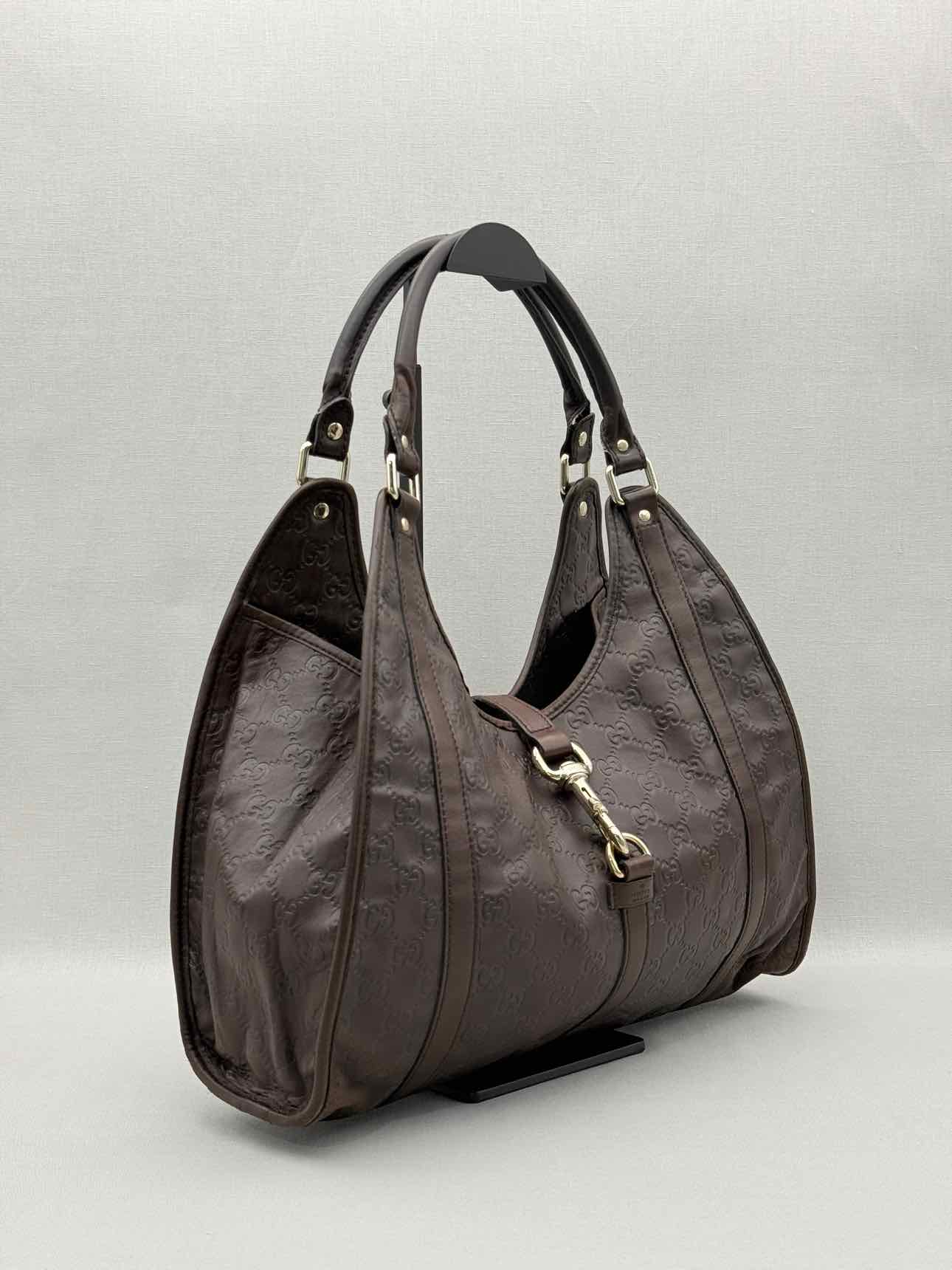 GUCCI Bardot Joy Brown Guccissima Hobo bag