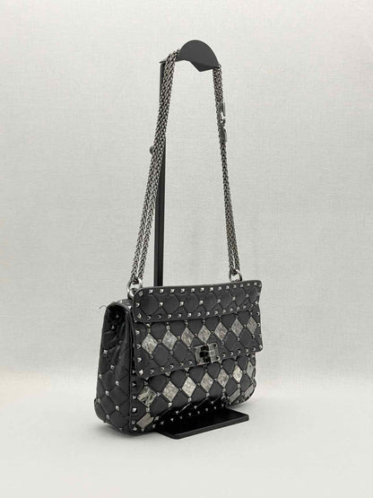 VALENTINO Rockstud Spike Black Shoulder Bag