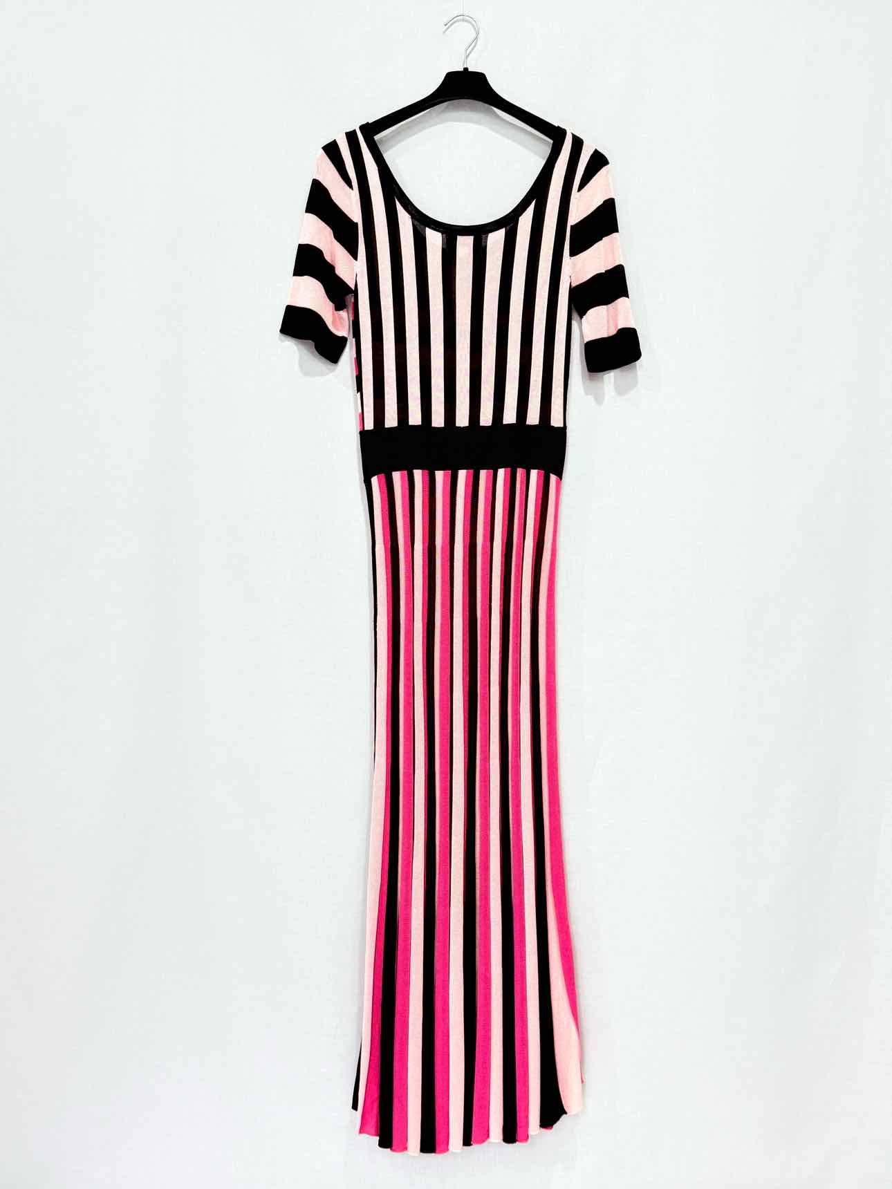 TEMPERLEY Knit Pink & Black Size Medium Long Dress