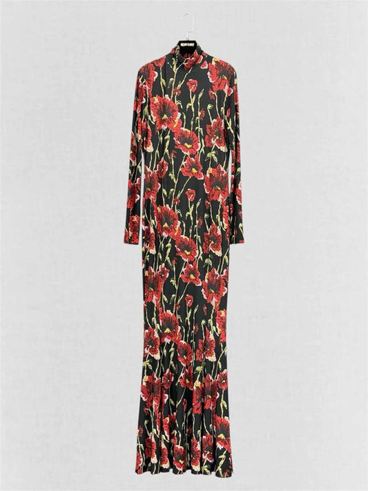 NORMA KAMALI Black & Red Size Medium Long Dress