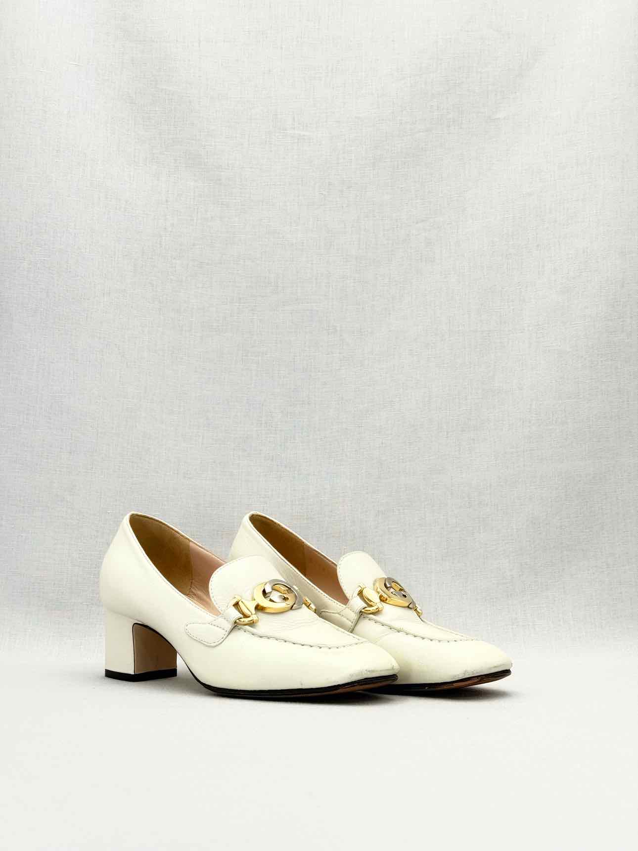 GUCCI Zumi Moccasin Off-white Size EU 35.5 Pumps