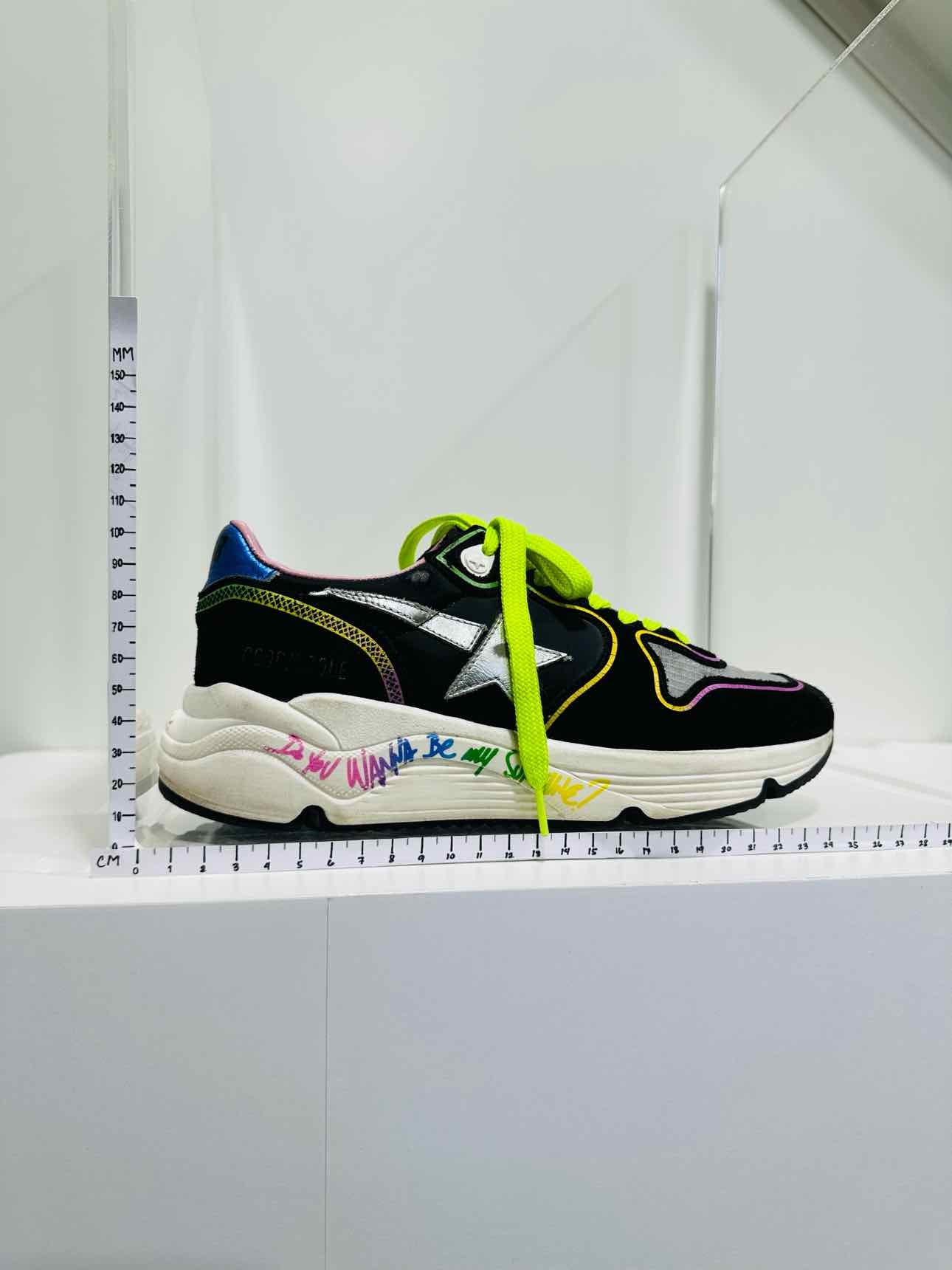 GOLDEN GOOSE Black Multicolor Size EU 37 Sneakers