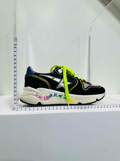 GOLDEN GOOSE Black Multicolor Size EU 37 Sneakers