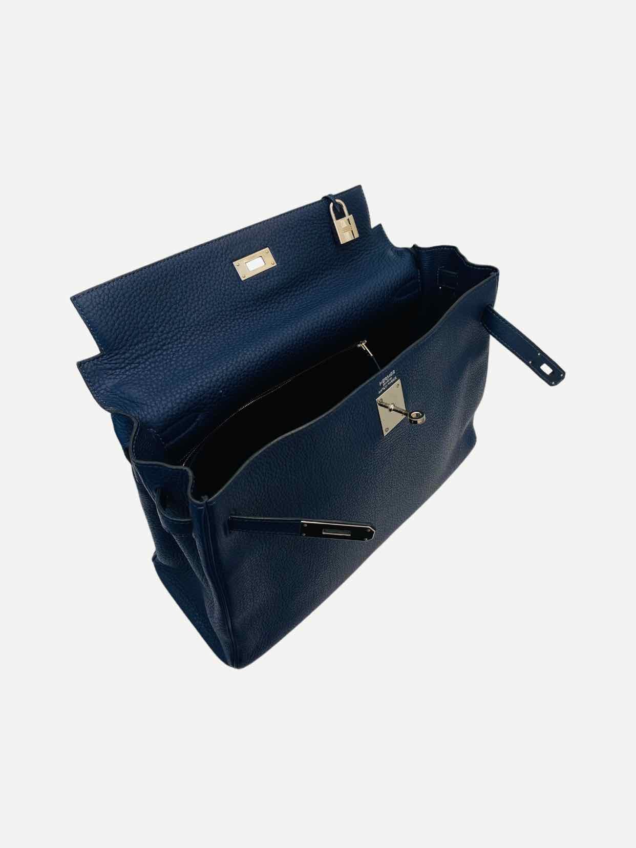 HERMES Kelly Midnight Blue Top Handle