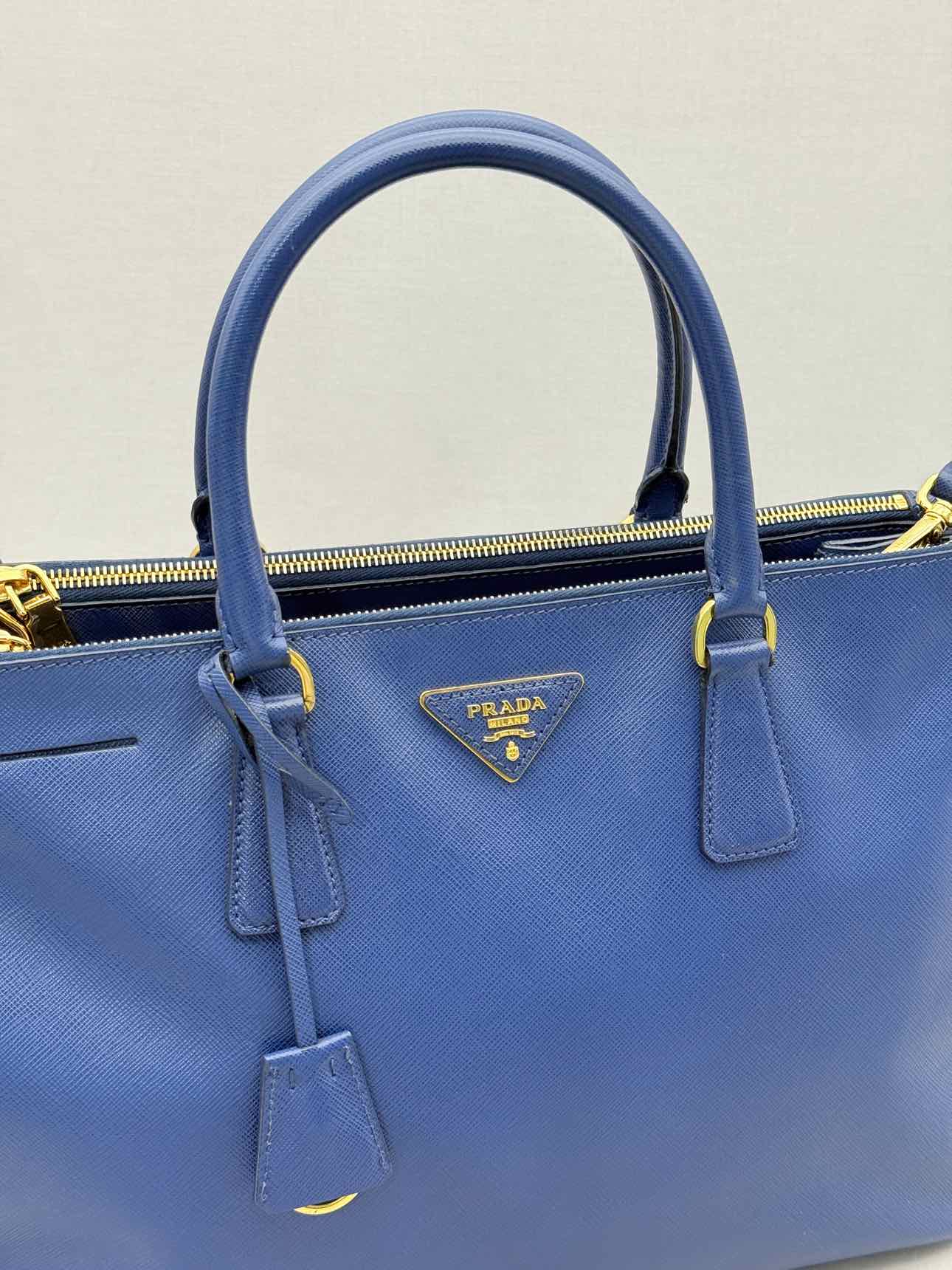 PRADA Lux Galleria Blue Tote Bag