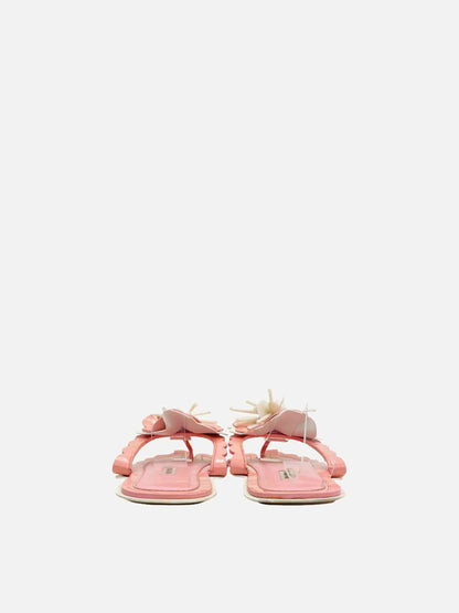 MIU MIU Runway Pink & White Sandals