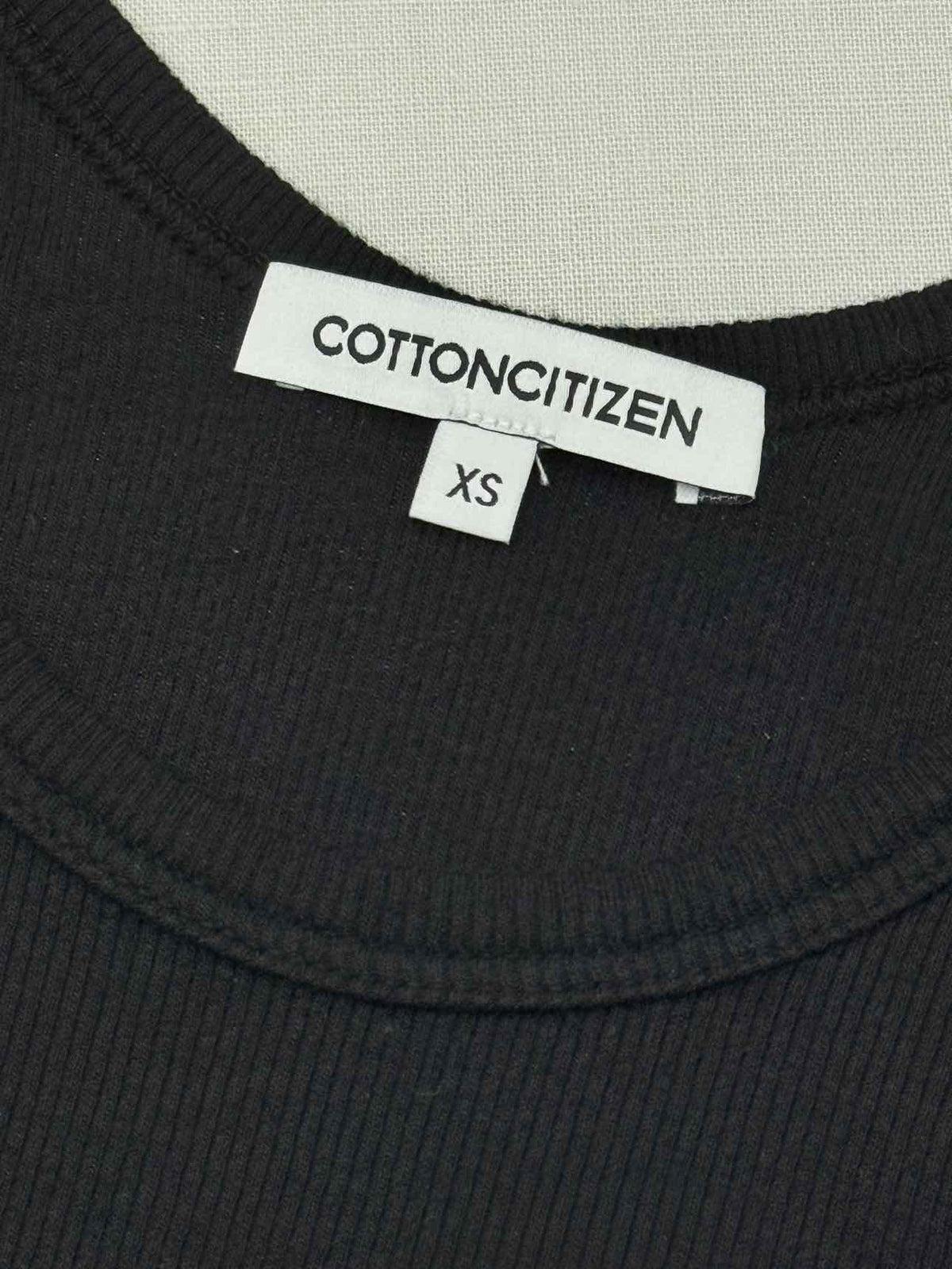 COTTON CITIZEN Verona Black Ribbed Size XSmall Top