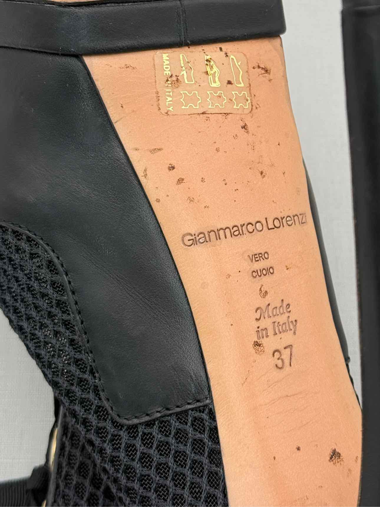GIANMARCO LORENZI Lace Up Black Size EU 37 Pumps