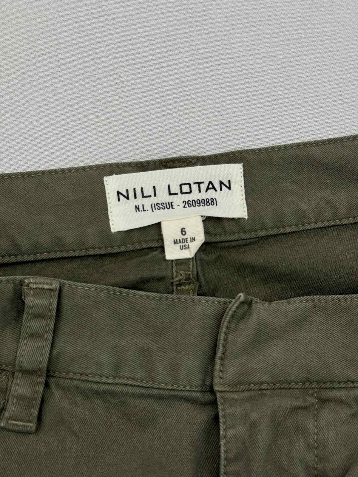 NILI LOTAN Lorimer Khaki Size US 6 Pants